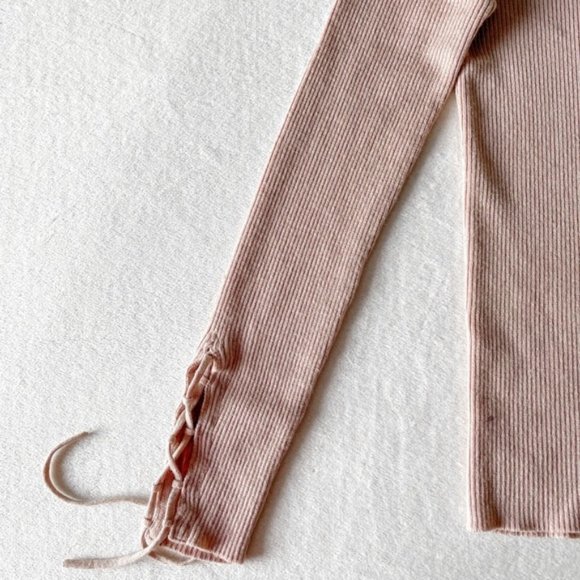 sandro Pink Tie-sleeve Longsleeve Sweater - Picture 7 of 13